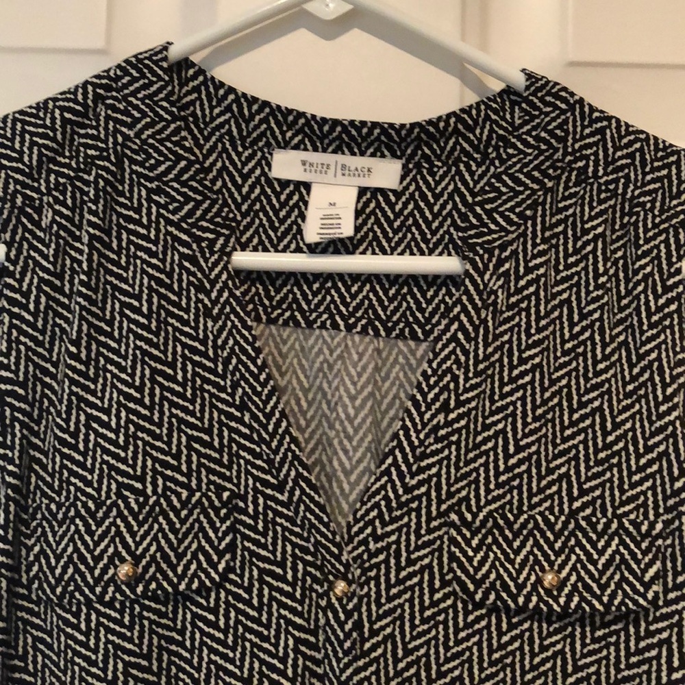 White/Black Blouse